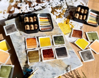 Minteach Caledonian Colors botanisches Tintenset, 6 handgemachte vegane natürliche Tinten zum Zeichnen, Malen & Mixed-Media-Zeitschriften, Geschenk für Künstler