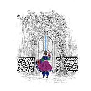Print of Afghan Girl - Title: Door of Opportunity