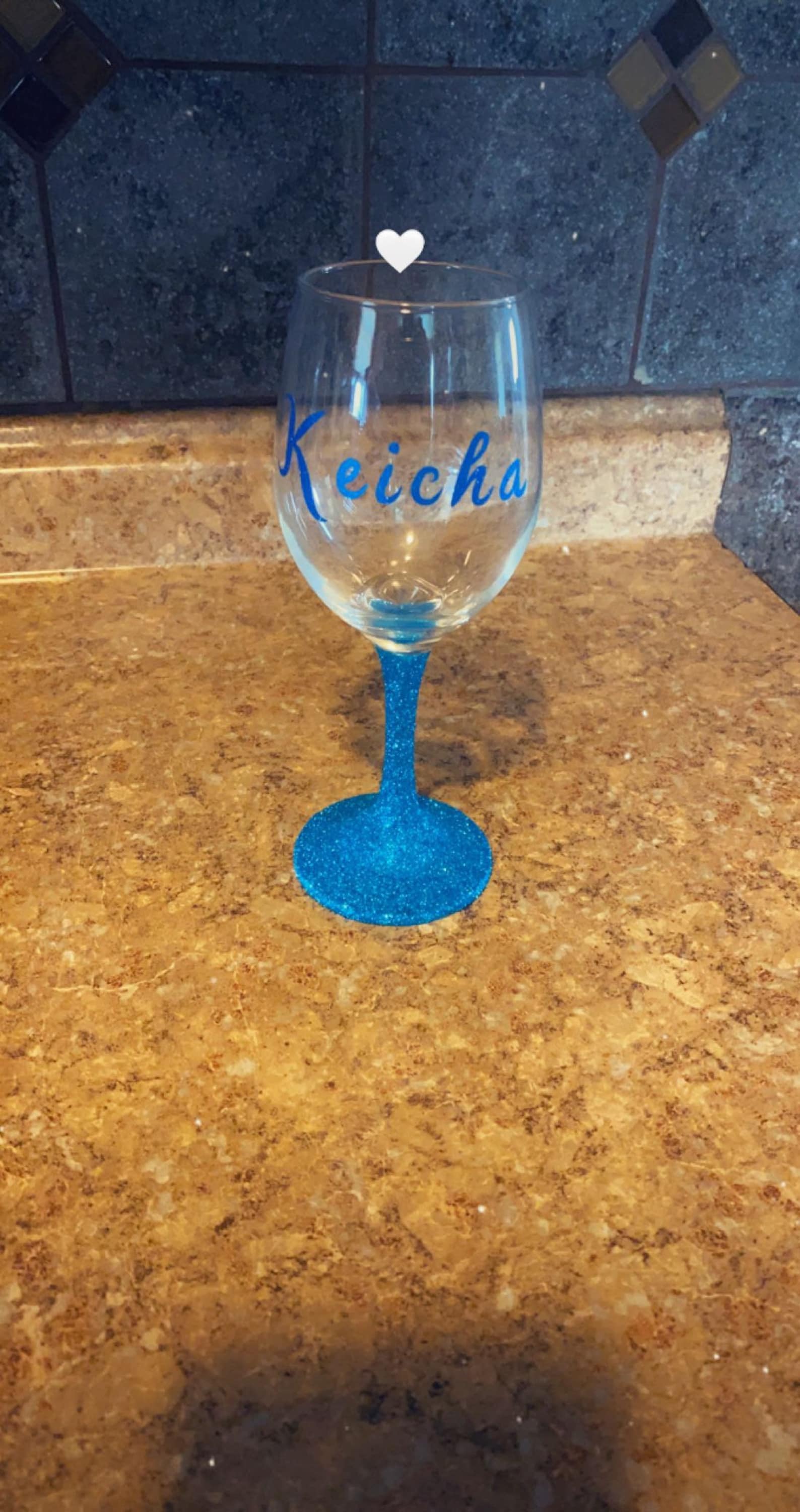 Verre à Vin Pailleté Perles – Lilas, Best Teacher, Idée Cadeau Noël