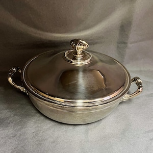 Vintage Christofle Silverplate Round Vegetable Dish, Luxury Dining and Serving