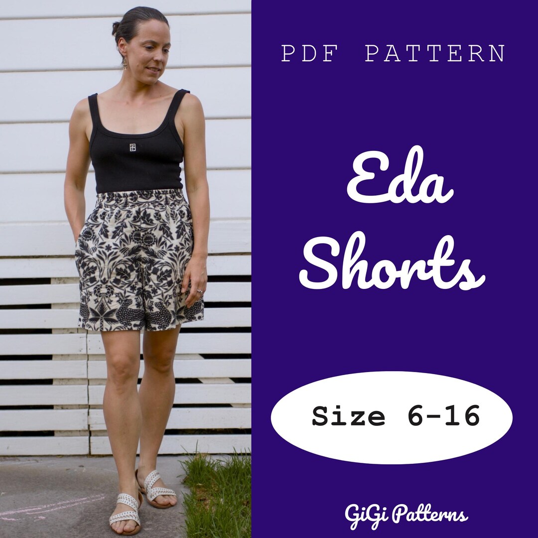 Eda Shorts Sewing Pattern - Easy Elastic Waist (digital PDF) - Etsy
