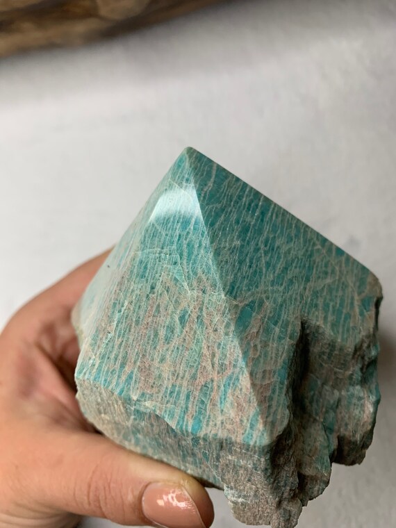 1 2 Lb Green Amazonite Top Polished Point Amazonite Stone Etsy Ireland