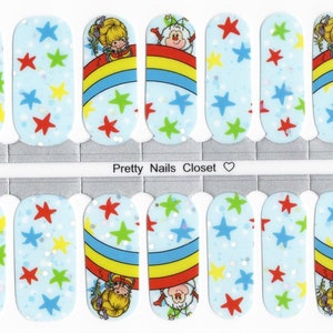 Rainbow Fun Nail Wraps 100% Nail Polish Stickers Nail Strips