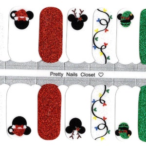 Halloween Mickey and Minnie Clear Vinyl Peel and Stick Nail Decals (NOT  Waterslide) by One Stop Nails V2A.
