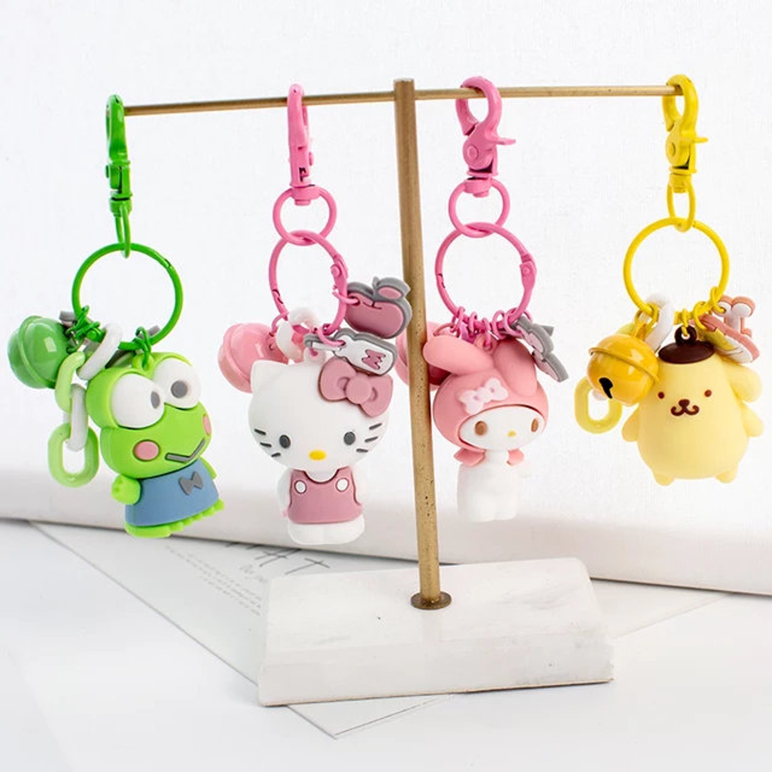 3D Cartoon Keychain Sanrio Characters Hello Kitty Kuromi My Etsy