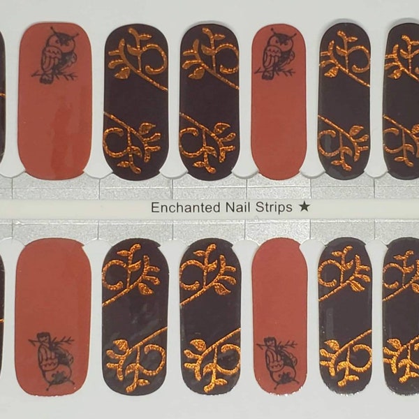 Owl Nail Decal Etsy