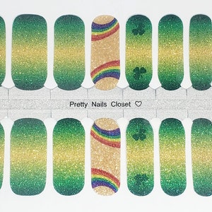 St Patricks Day Nail Wraps Nail Polish Strips Nail Stickers - Etsy