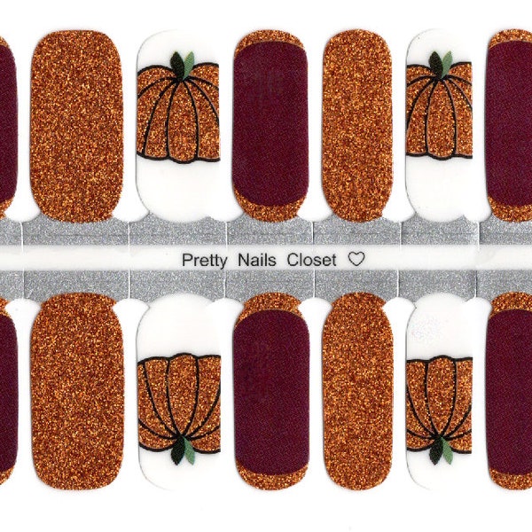 Élégants automne-automne Nail Wraps 100% bandes de vernis à ongles