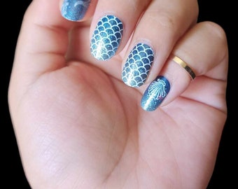 Chanson de sirène Nail Wraps 100% vernis à ongles