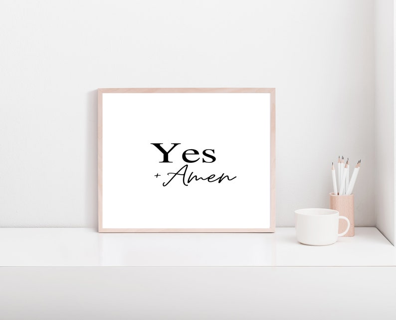 Yes and Amen, Wall Art, Christian Wall Art, Prayer Art, Bible ...