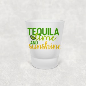 Tequila Lime and Sunshine Shot Glass