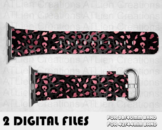 Apple Watch Digital File Black/Pink Leopard