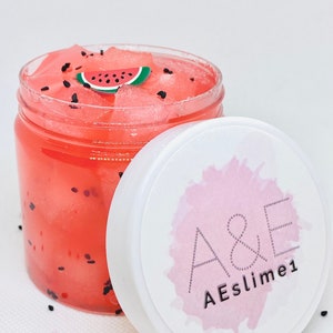 Iced Watermelon Lemonade Jelly Cube Slime