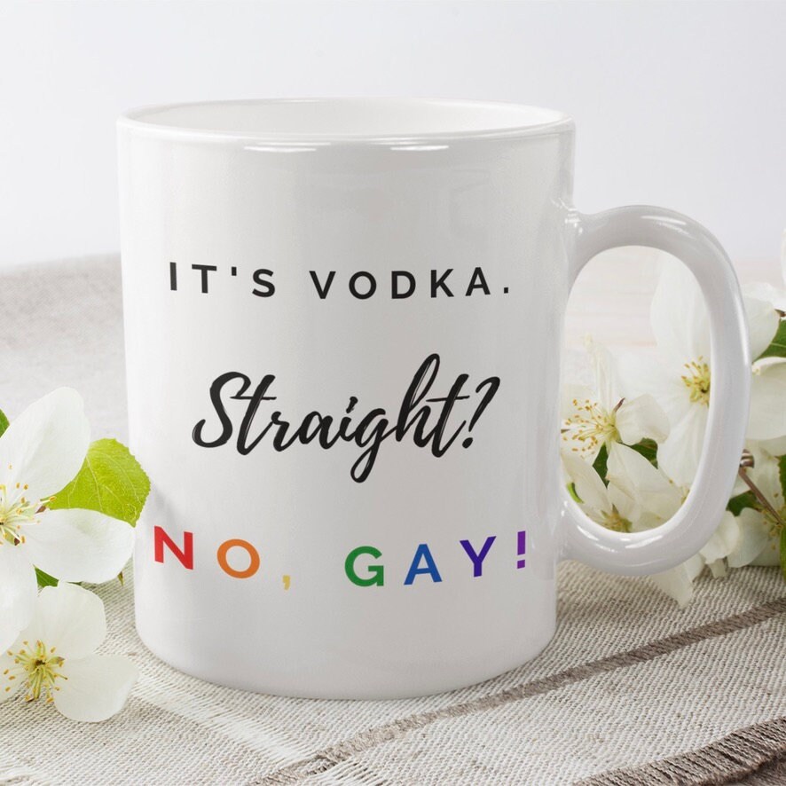 vodka straight not gay shirt