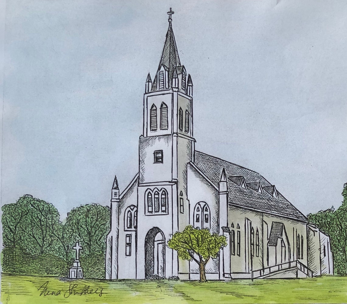 St. John the Baptist Catholic Church La Grange Tx Etsy