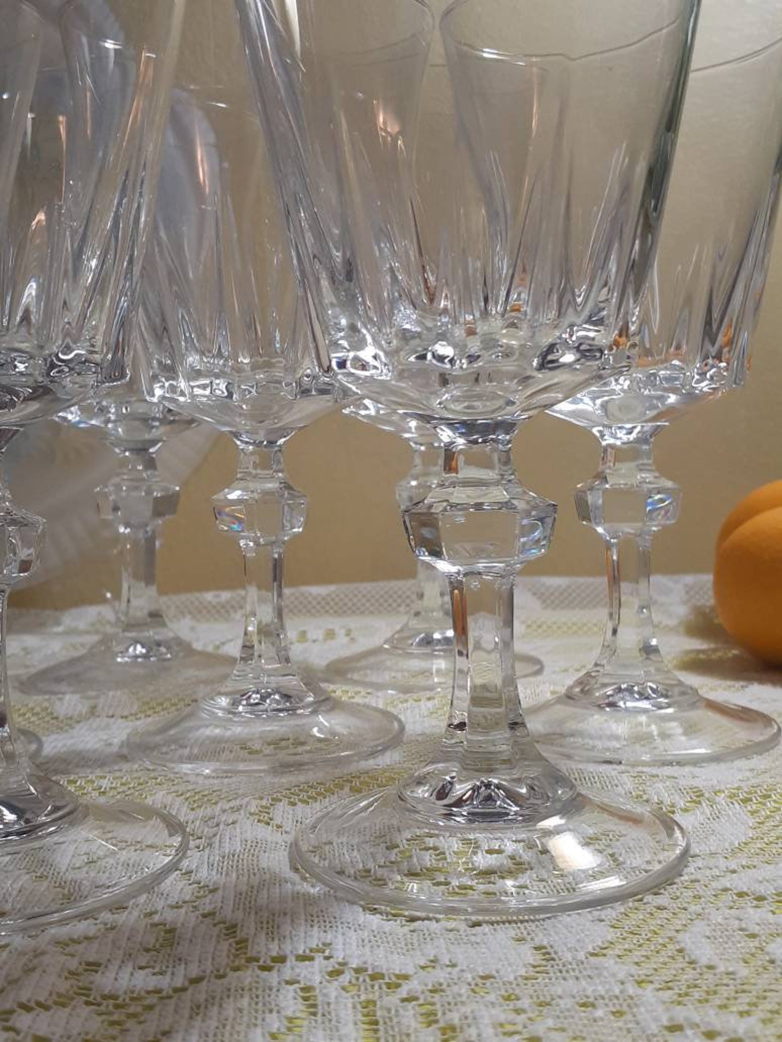 Vintage Crystal Stemware by Princess House Esprit Etsy