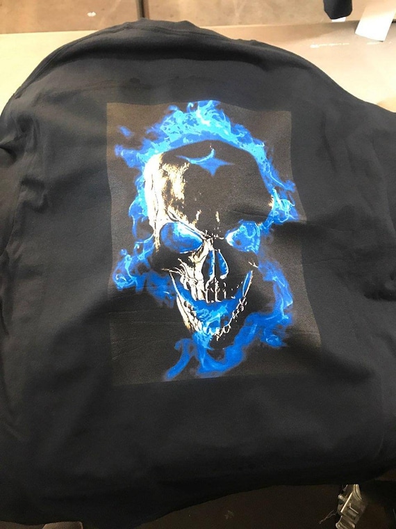 flaming skull t shirt