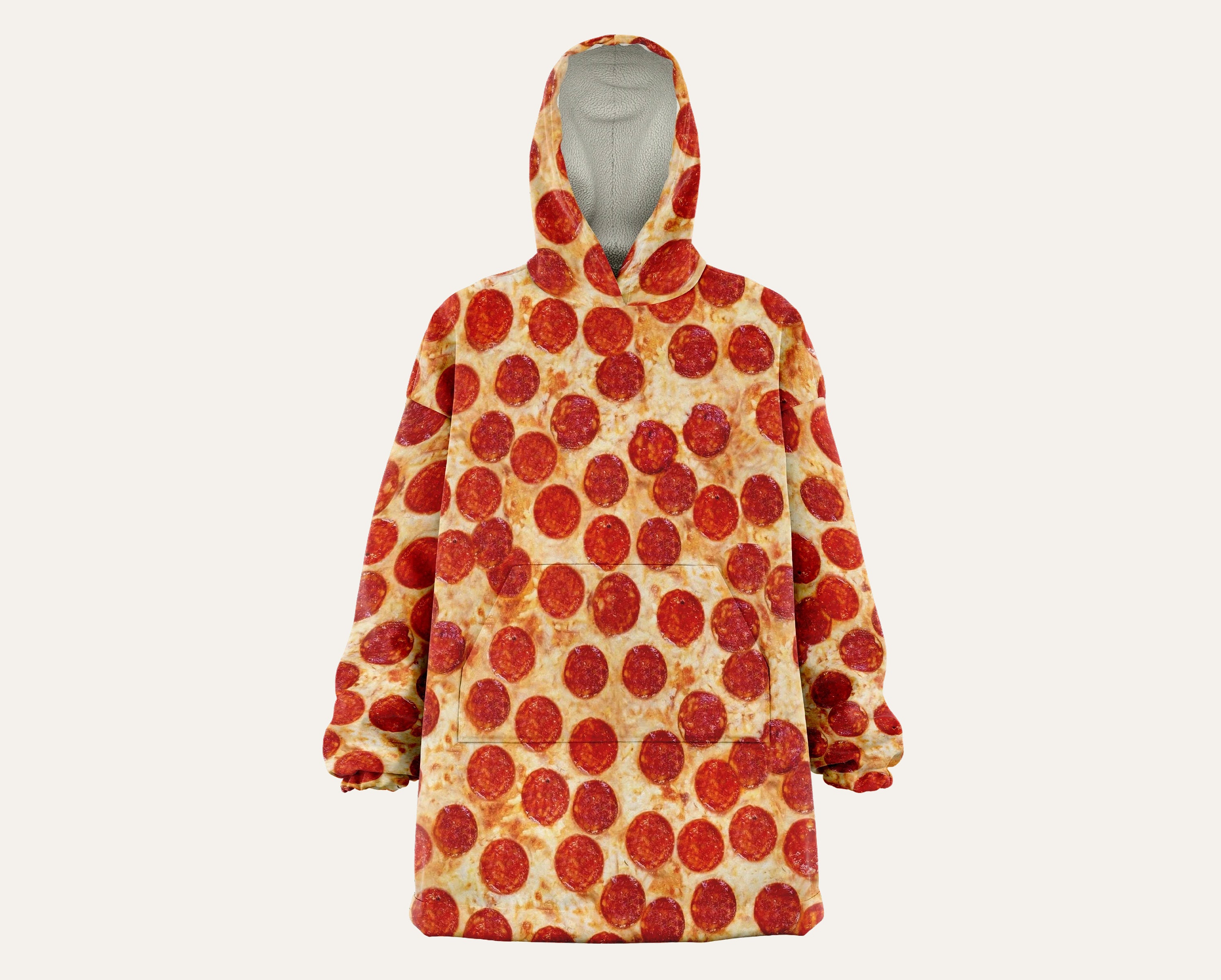 Pizza Oversized Blanket Hoodie Oversized Big Hooded Sweatshirt