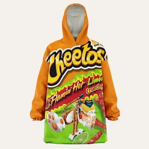 OVERSIZED BLANKET HOODIE Cheetos Bag / Plush Sherpa Giant Hooded Sweatshirt / Warm, Cozy & Comfy Blanket Hoodie / Custom Blanket Hoodie