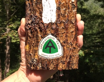 Appalachian Trail 6" markerplaquette, met inlegwerk voor trailembleem
