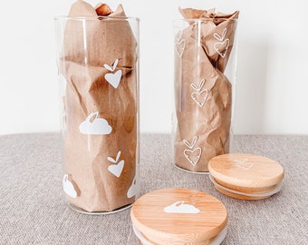 NEW DIMENSIONS: Bunny Glass Treat Jar 14oz with Optional Customization