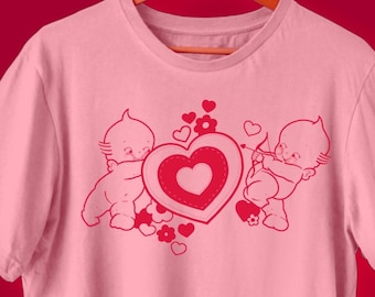 Sweet Heart Kewpie Pink Unisex T-Shirt Gildan 64000