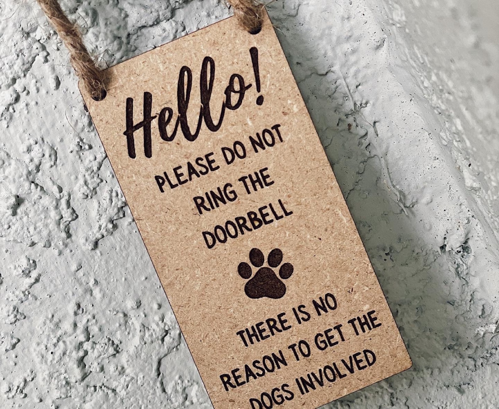 Doorbell Hanger Door Sign Please Do not Ring the Doorbell Etsy
