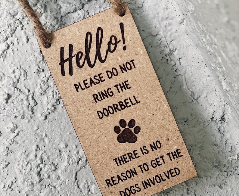 Doorbell Hanger Door Sign Please Do not Ring the Doorbell Etsy