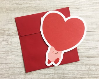 Greeting Card - CUSTOMIZABLE Kirbo Heart