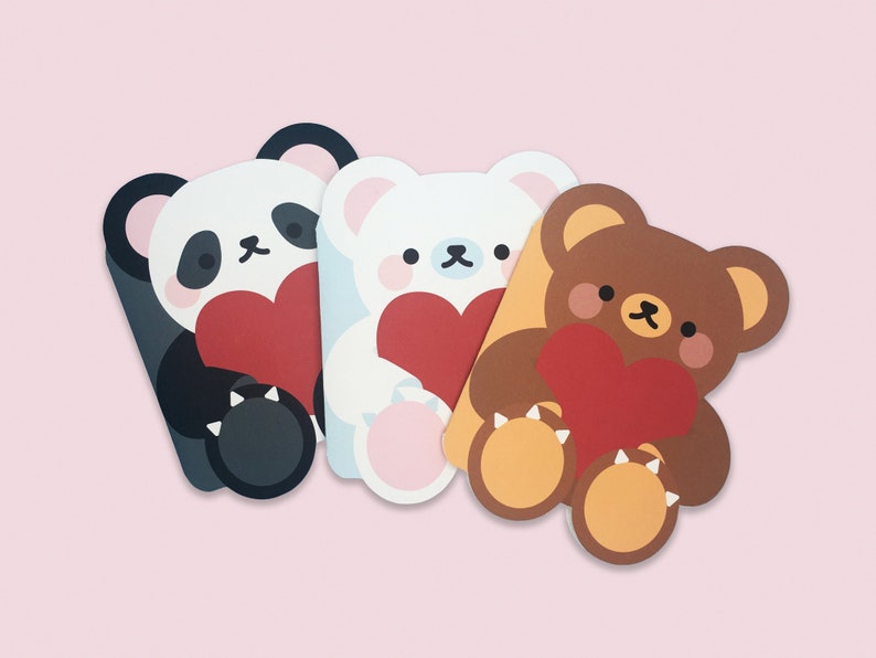 Greeting Card - Die Cut - Sh*t B*tch Bear Valentine - Valentine's Day Card - Vday Card - Valentine's Day - For Him - For Her image 3