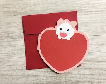 Greeting Card - CUSTOMIZABLE Poro Heart