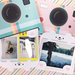 Biglietto d'auguri - Set di biglietti d'auguri con orso polare fustellato e buste Polaroid