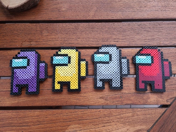 Red Among Us Perler Bead Art 