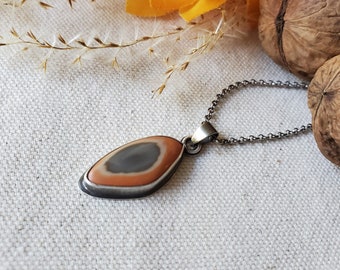 Imperial Jasper Pendant, Silversmith Necklace, Fancy Shape Pendant, Gifts for Woman, Unique Gift