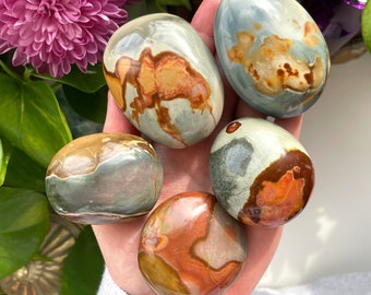 Polychrome Jasper Palm Stone: Desert Crystal Gem
