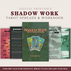 Ebook "Shadow Work Tarot Spreads" e libro di esercizi {Download immediato stampabile}