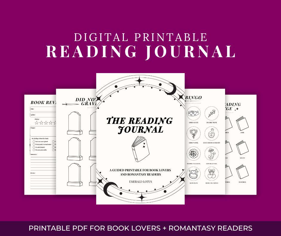 Printable Book Journal: Reading Tracker for Romantasy Lovers (PDF) - Etsy