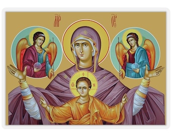 Our Lady Sticker Orthodox Icon of the Mother of God Virgin Mary Holy Theotokos