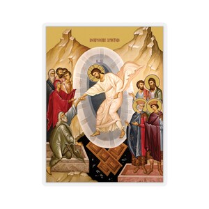 Resurrection Of Christ Icon Sticker Christ is Risen Orthodox Easter Anastasis Sticker Pascha Sticker Voskresenie 8228 c