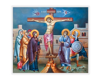Crucifixión de Jesucristo Pegatina Icono Pegatinas de fe Pegatina inspirada en la fe Decoración religiosa #1