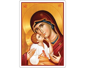 Our Lady Sticker, Virgin Mary Orthodox Icon, Theotokos