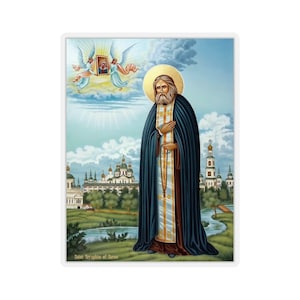 St. Seraphim of Sarov Stickers Ikone Griechisch Orthodox Byzantinische Ikone Typ 11
