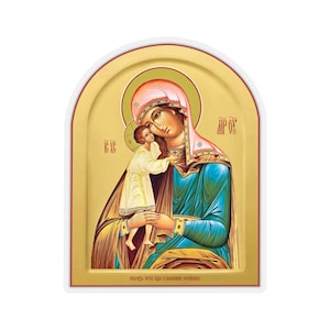 Icon of the Mother of God Seeker of the Perishing Sticker Our Lady Rectangular Sticker Virgin Mary Seeker of the Perished Theotokos Orthodox