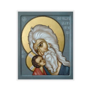 St. Simeon the God Receiver Sticker Icon Orthodox Byzantine Style, San Simeone, San Simone, Saint Symeon San Symeon Sao Simeao Święty Symeon
