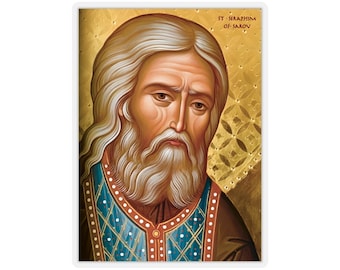 St. Seraphim of Sarov Sticker Icon Greek Orthodox Byzantine Icon