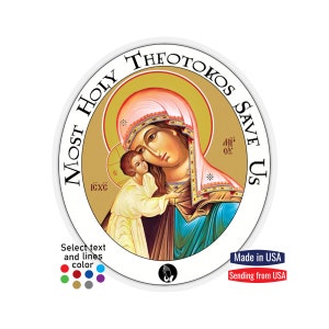 Most Holy Theotokos Save Us Sticker Icon of the Mother of God &quot;Seeker of the Perishing&quot; Virgin Mary &quot;Seeker of the Perished&quot; Orthodox icon