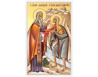 Sticker Sainte Marie d'Egypte, icône chrétienne byzantine