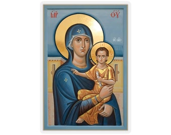 Our Lady Sticker, Mother of God Orthodox Icon, Virgin Mary