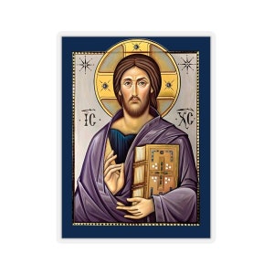 Cristo Pantocratore Adesivo Cristiano Ortodosso Icona Gesù Cristo Sinai Il Cristo Pantocratore del Monastero di Santa Caterina al Sinai Tipo 2