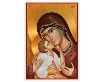 Our Lady of Perpetual Help Sticker - Orthodox Icon, Virgin Mary